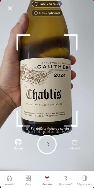 Scan de l'étiquette d'un Chablis